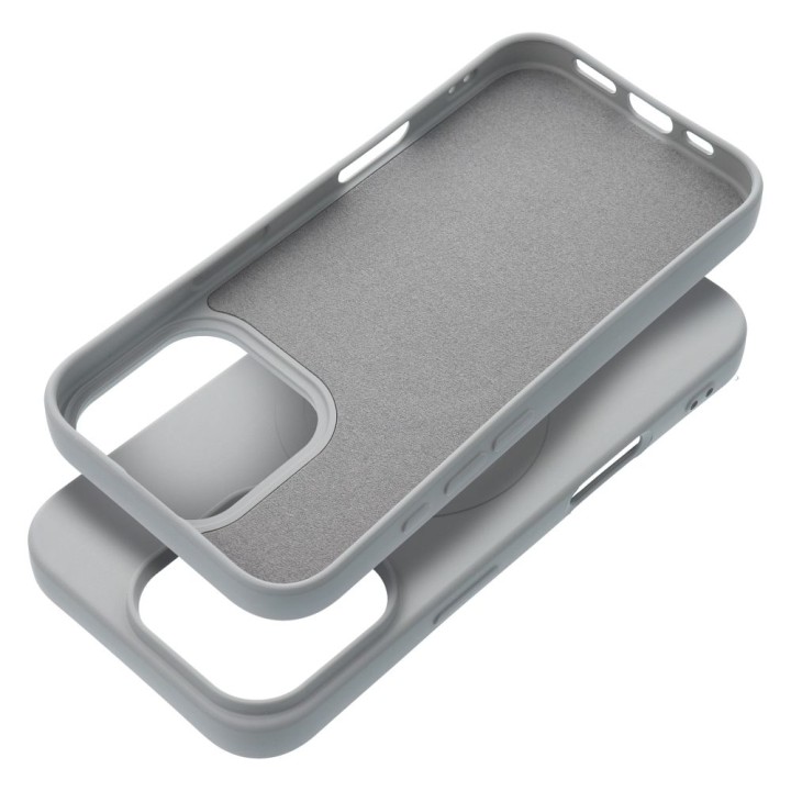 Чехол для iPhone 16 PRO Silicone Mag Cover совместимый с MagSafe (big hole) титановый