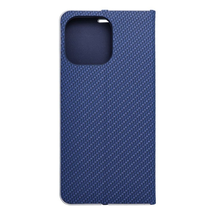 Чехол с клапаном для iPhone 16 PRO MAX Luna Book Carbon синий