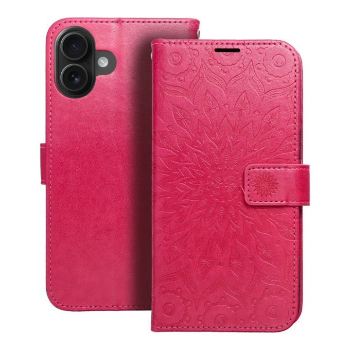 Flip case for iPhone 16 PLUS Mezzo Book mandala magenta
