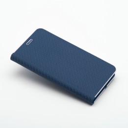 Etui z klapką na iPhone 16 Luna Book Carbon niebieskie