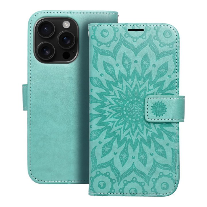 Flip case for iPhone 16 PRO Mezzo Book mandala green