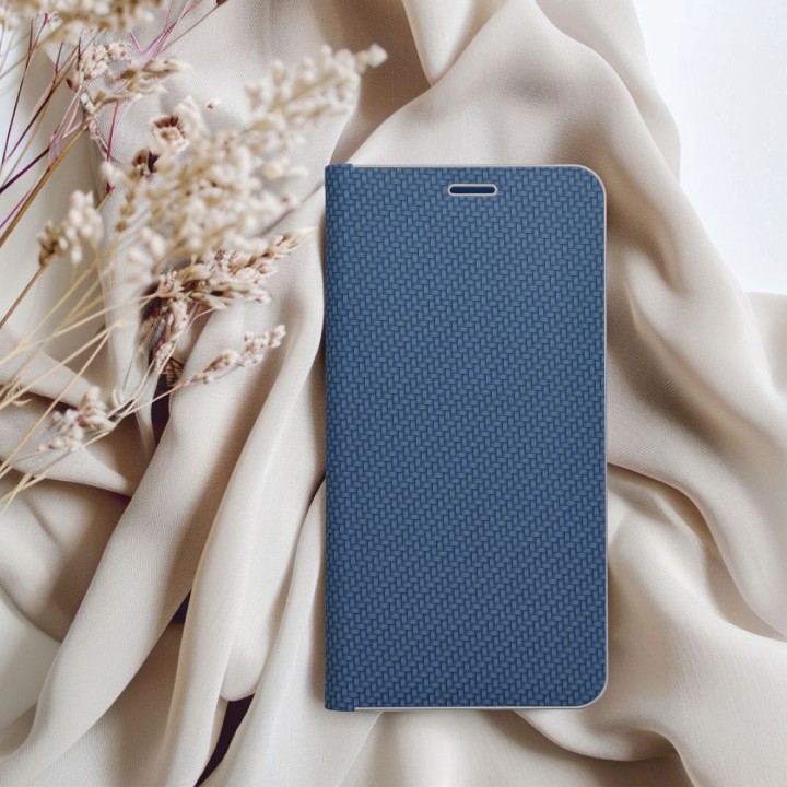 Flip case for iPhone 16 Luna Book Carbon blue