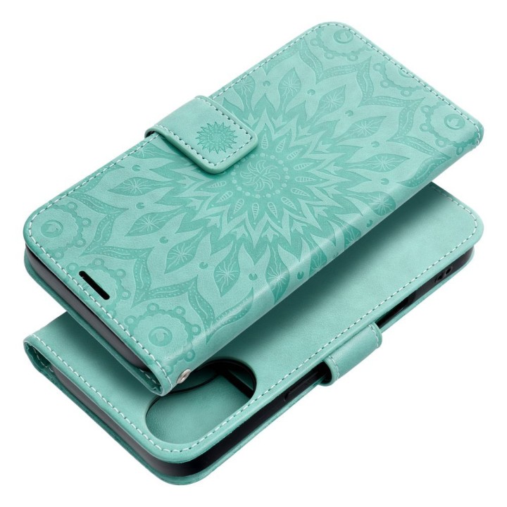 Flip case for iPhone 16 Mezzo Book mandala green