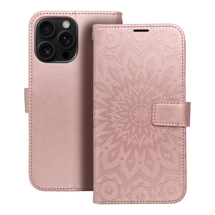 Flip case for iPhone 16 PRO MAX Mezzo Book mandala rose gold