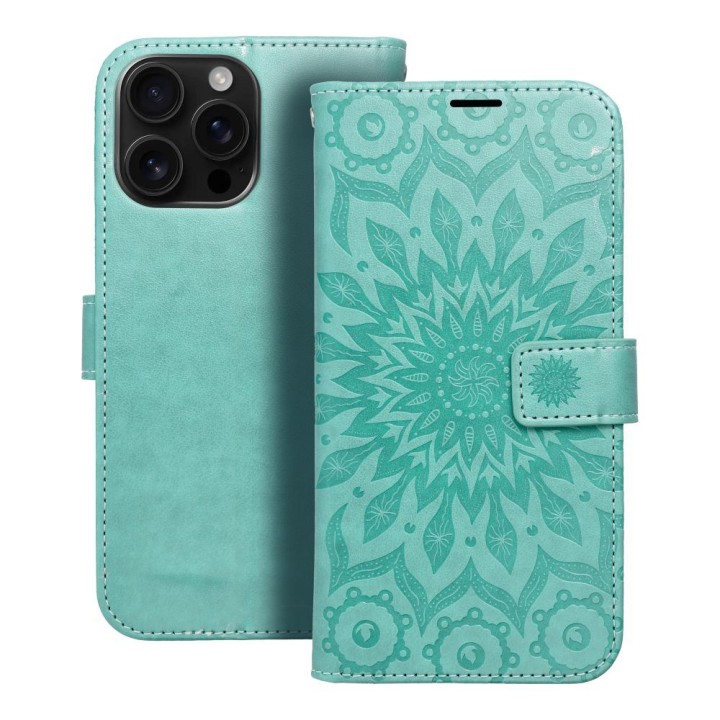 Flip case for iPhone 16 PRO MAX Mezzo Book mandala green