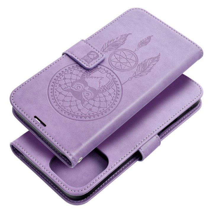 Etui z klapką na iPhone 16 PRO MAX Mezzo Book łapacz snów fioletowe
