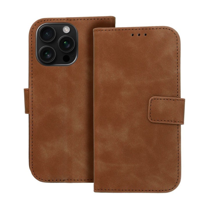 Чохол з клапаном для iPhone 16 PRO Tender Book коричневий
