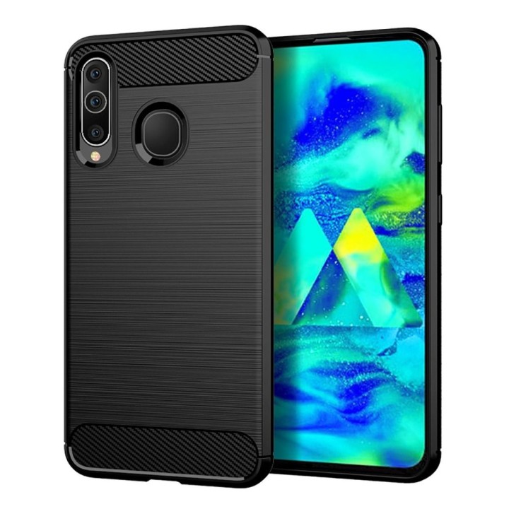 Чехол для Samsung A20S Carbon черный