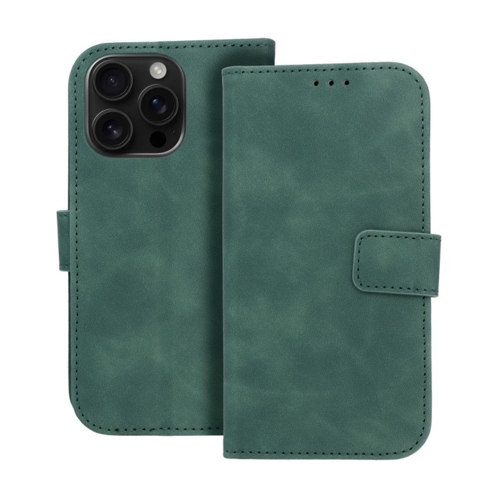 Чехол с клапаном для iPhone 16 PRO Tender Book зеленый