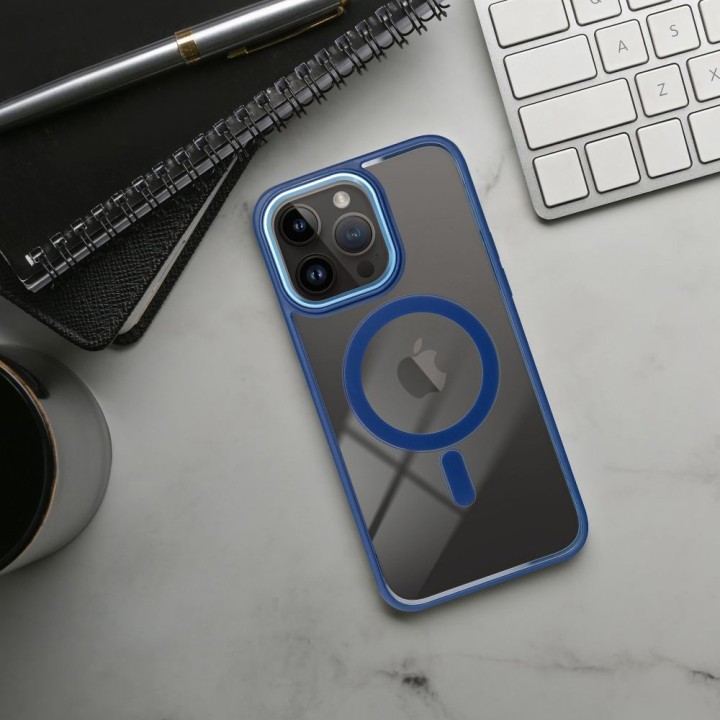 Case for iPhone 16 Color Edge Mag Cover MagSafe compatible blue