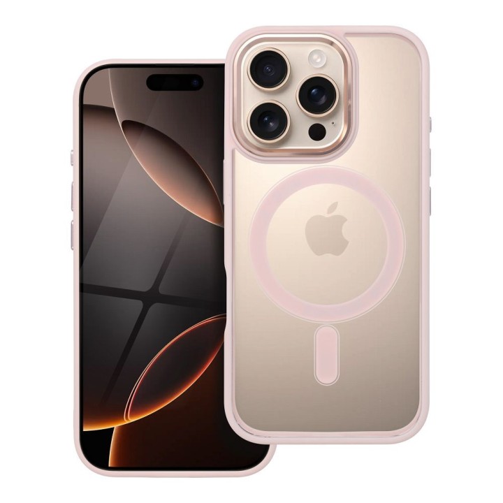 Case for iPhone 16 PRO Color Edge Mag Cover MagSafe compatible pink