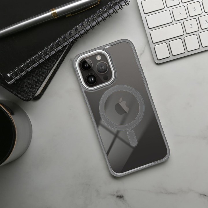 Чехол для iPhone 16 Color Edge Mag Cover совместимый с MagSafe титановый серый