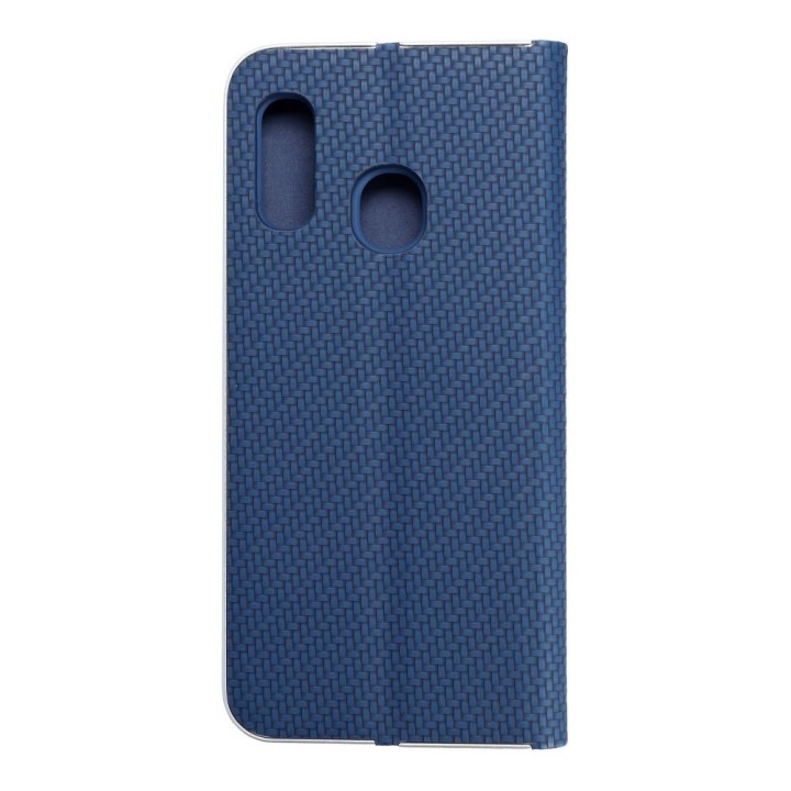 Чохол з клапаном для Samsung A20e Luna Book Carbon синій