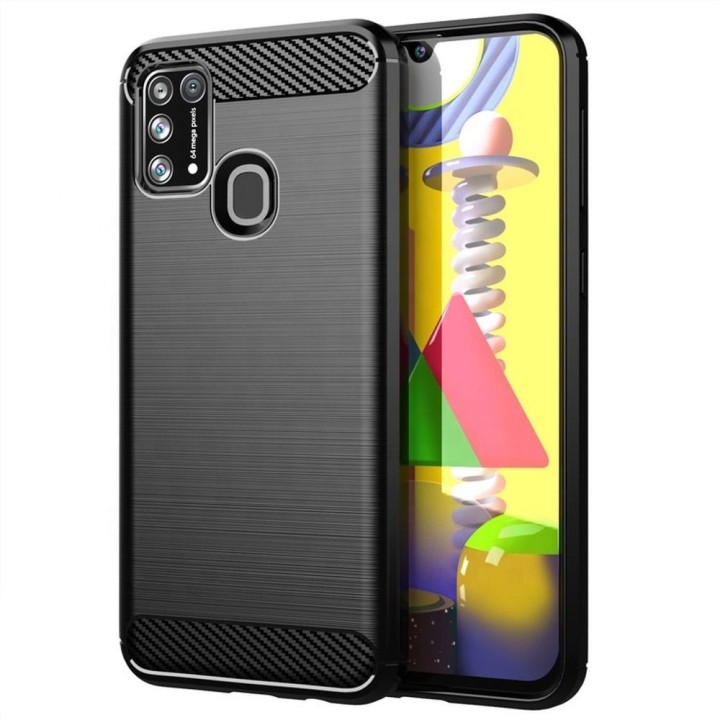 Чехол CARBON для SAMSUNG M31 черный
