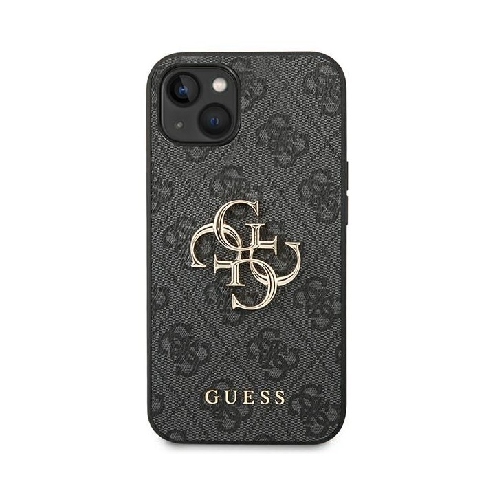 GUESS чехол для IPHONE 13 / 14 / 15 GUHCP14S4GMGGR (4G Big Metal Logo) серый