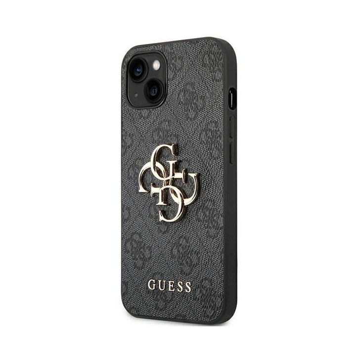 GUESS case for IPHONE 13 / 14 / 15 GUHCP14S4GMGGR (4G Big Metal Logo) grey