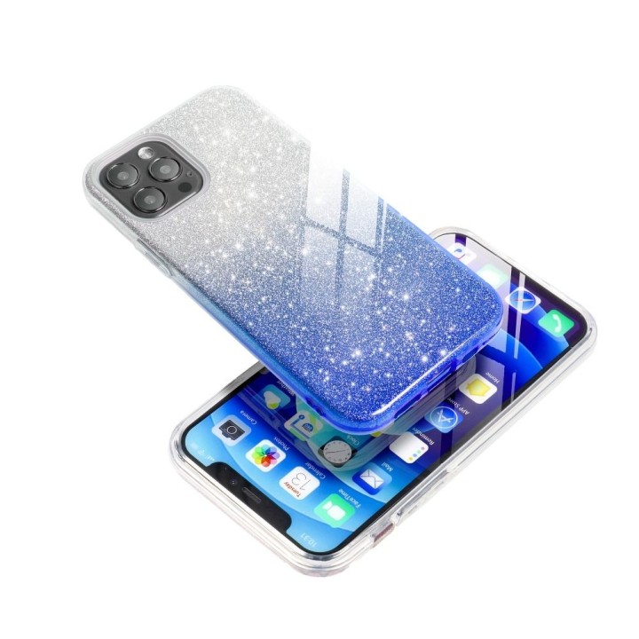 Etui na iPhone 11 PRO Shining transparentne niebieskie