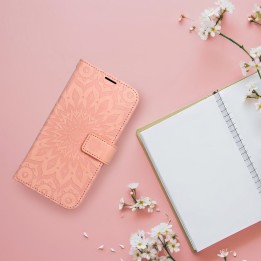 Etui z klapką na iPhone 16 Mezzo Book mandala peach fuzz