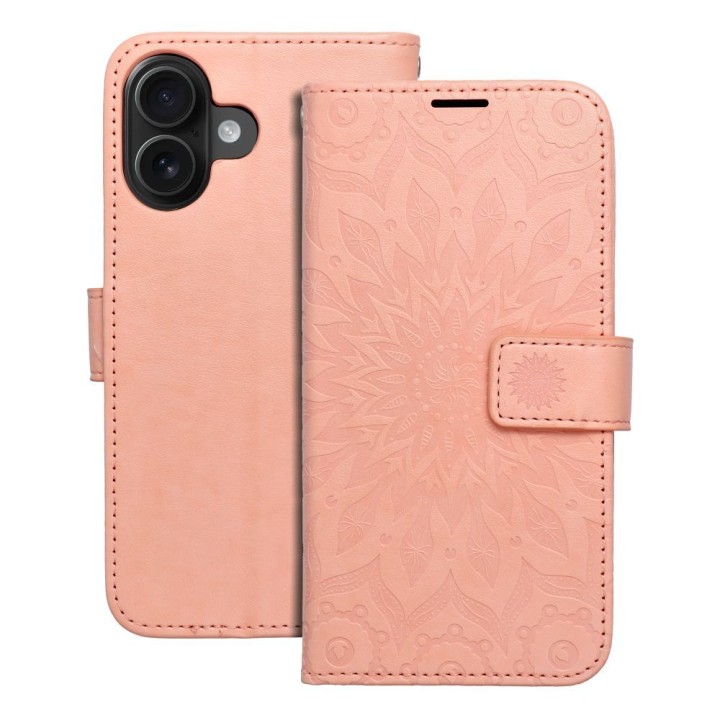 Flip case for iPhone 16 Mezzo Book mandala peach fuzz