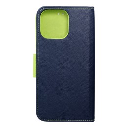 Flip case for iPhone 16 PRO MAX Fancy Book navy blue-lime