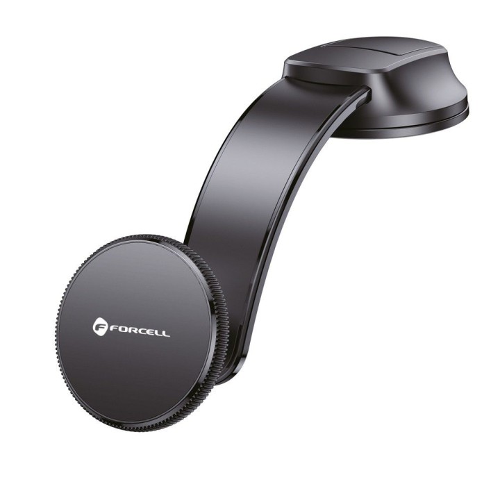 Uchwyt na telefon do samochodu magnetyczny zgodny z MagSafe Forcell F-Grip MagFlex do szyby / deski czarny