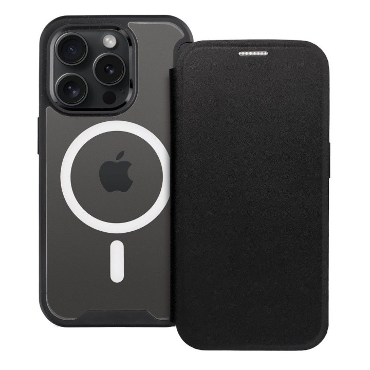 Flip case for iPhone 16 PLUS Smart Mag MagSafe compatible black