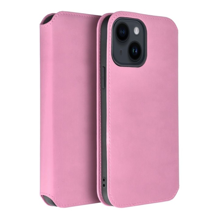 Flip case for iPhone 16 PLUS Dual Pocket Book light pink
