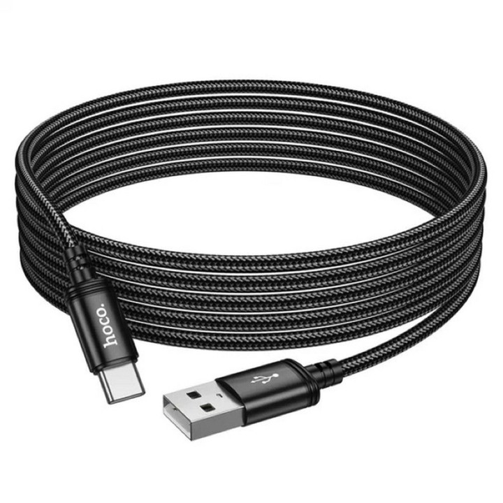 Кабель USB-A – USB-C Hoco 3A 3 m X91 чорний