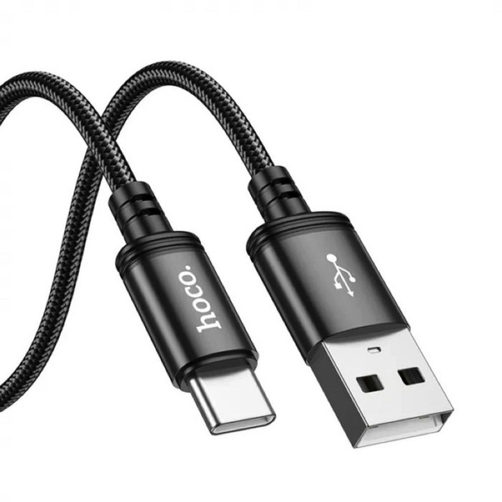 Кабель USB-A – USB-C Hoco 3A 3 m X91 черный