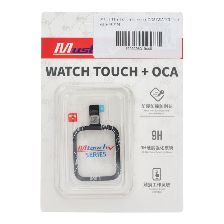 MUSTTBY Ekran dotykowy + OCA do Apple Watch Seria 5-40MM