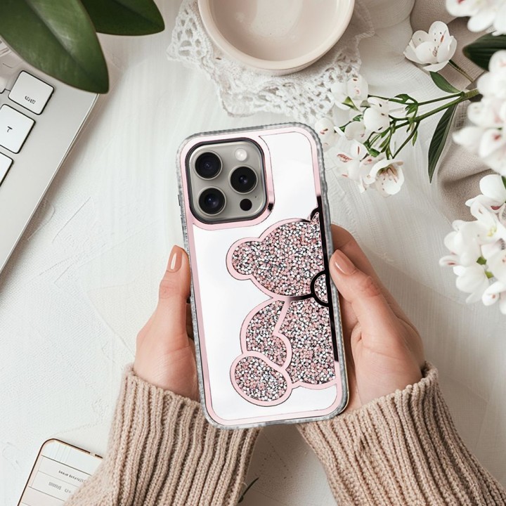 Etui na iPhone 16 PRO MAX Teddy Bear różowe