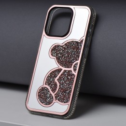 Чехол для iPhone 16 Teddy Bear розовый