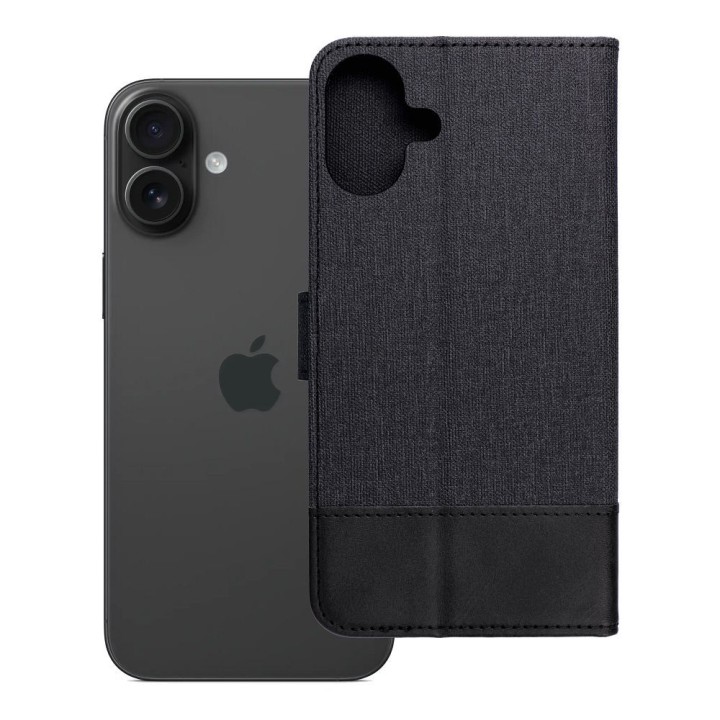 Flip case for iPhone 16 PLUS Gomma Book black