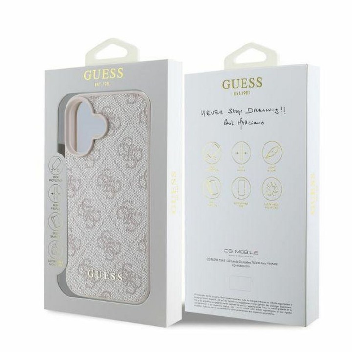 GUESS case for IPHONE 16 GUHCP16SG4GFPI (PU 4G Classic) pink
