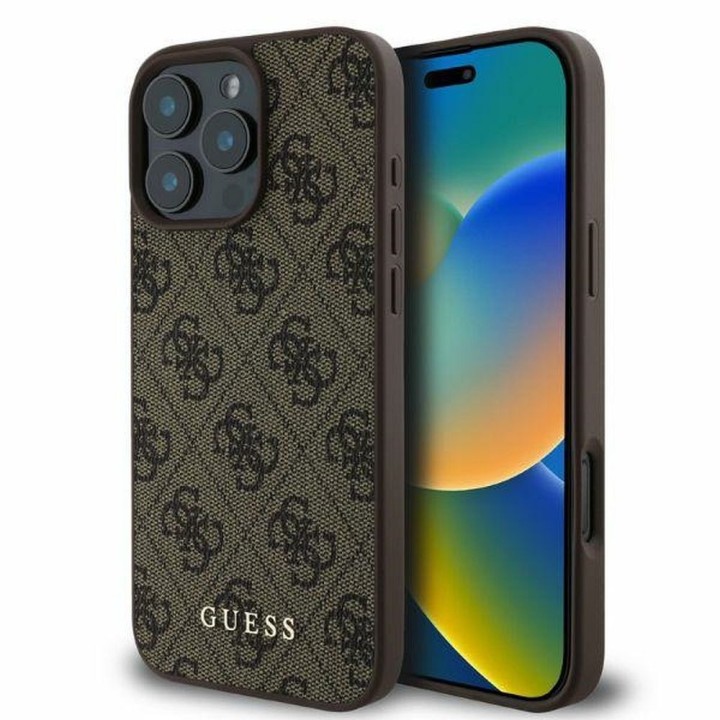 GUESS чохол для IPHONE 16 Pro GUHCP16LG4GFBR (PU 4G Classic) коричневий
