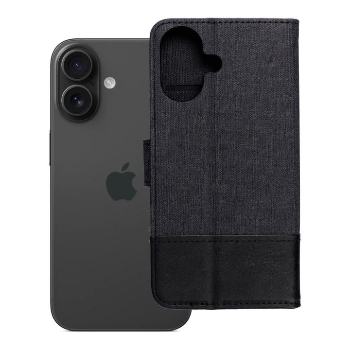 Чехол с клапаном для iPhone 16 Gomma Book черный