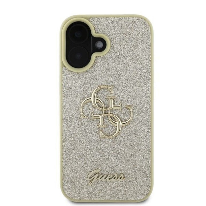 GUESS case for IPHONE 16 GUHCP16SHG4SGD (Fixed Glitter Big 4G) gold