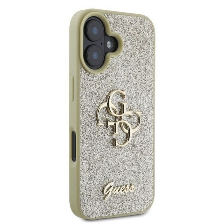 GUESS чохол для IPHONE 16 GUHCP16SHG4SGD (Fixed Glitter Big 4G) золотий