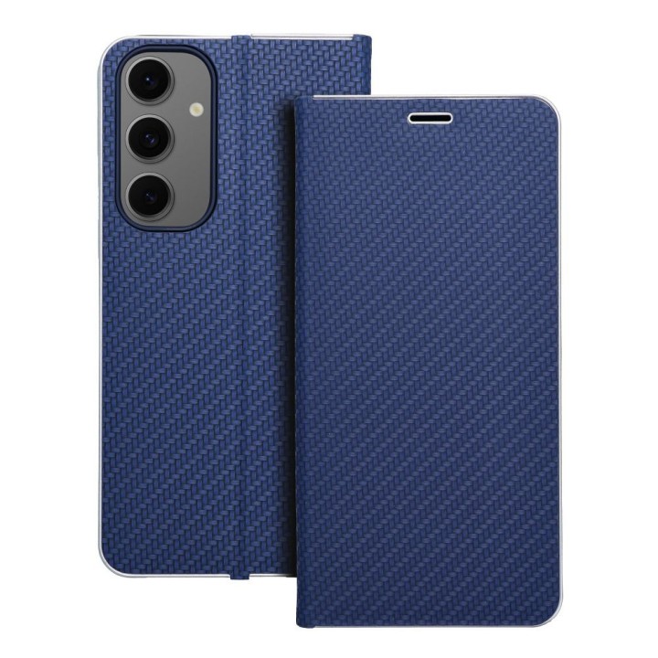 Flip case for Samsung S24 FE Luna Book Carbon blue