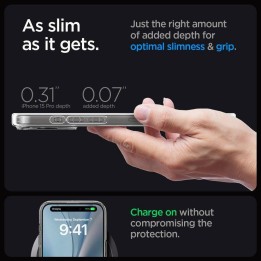 SPIGEN чохол ULTRA HYBRID MAG сумісний з MagSafe для IPHONE 16 Pro frost прозорий