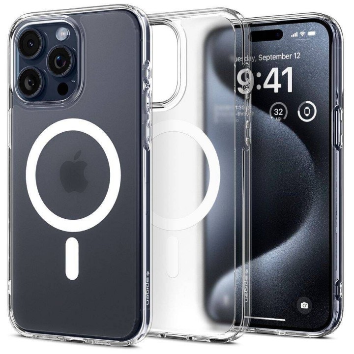 SPIGEN futerał ULTRA HYBRID MAG kompatybilny z MagSafe do IPHONE 16 Pro frost clear