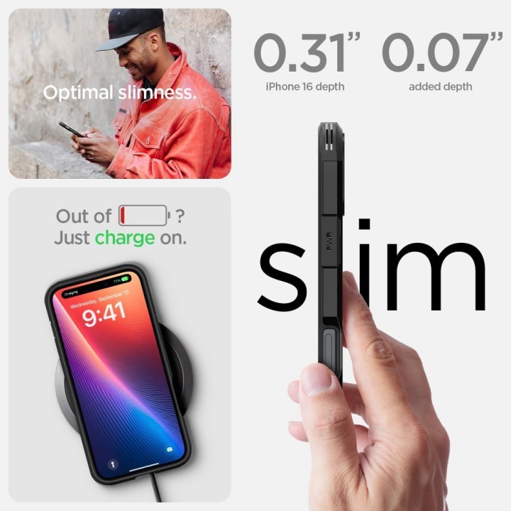 SPIGEN чехол TOUGH ARMOR MAG совместимый с MagSafe для IPHONE 16 черный