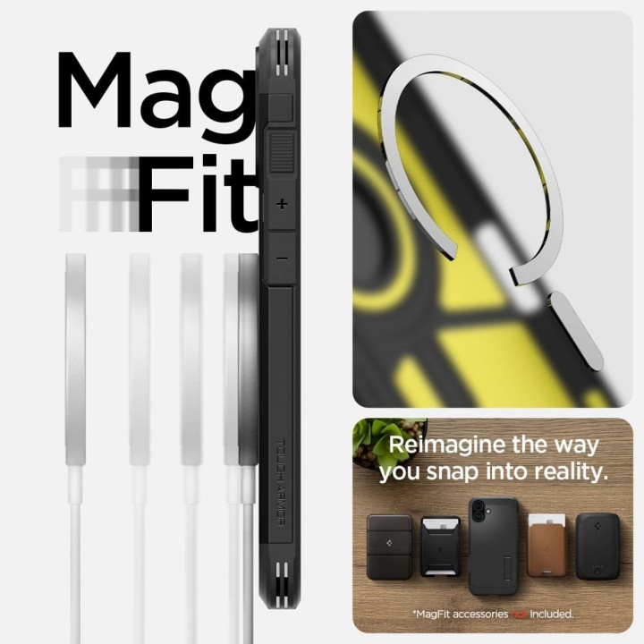 SPIGEN case TOUGH ARMOR MAG compatible with MagSafe for IPHONE 16 black
