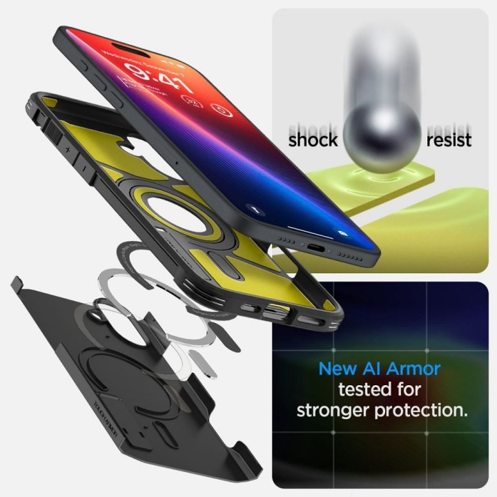 SPIGEN чохол TOUGH ARMOR MAG сумісний з MagSafe для IPHONE 16 чорний