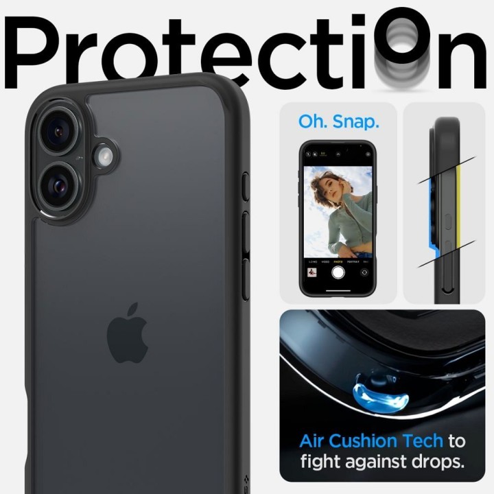 SPIGEN чохол ULTRA HYBRID для IPHONE 16 matte black