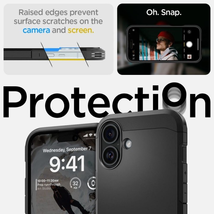 SPIGEN futerał TOUGH ARMOR MAG kompatybilny z MagSafe do IPHONE 16 black