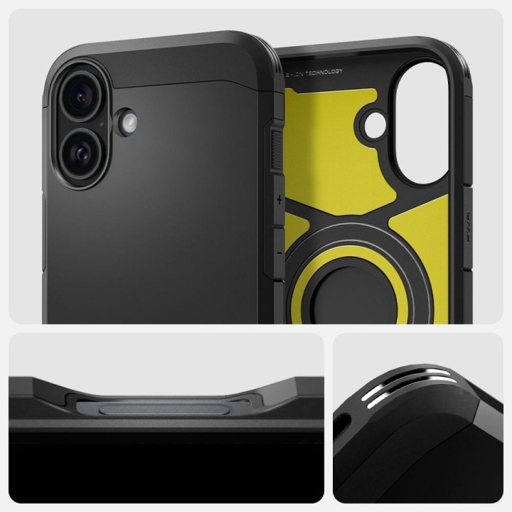 SPIGEN чехол TOUGH ARMOR MAG совместимый с MagSafe для IPHONE 16 черный