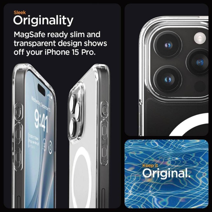 SPIGEN futerał ULTRA HYBRID MAG kompatybilny z MagSafe do IPHONE 16 Pro frost clear
