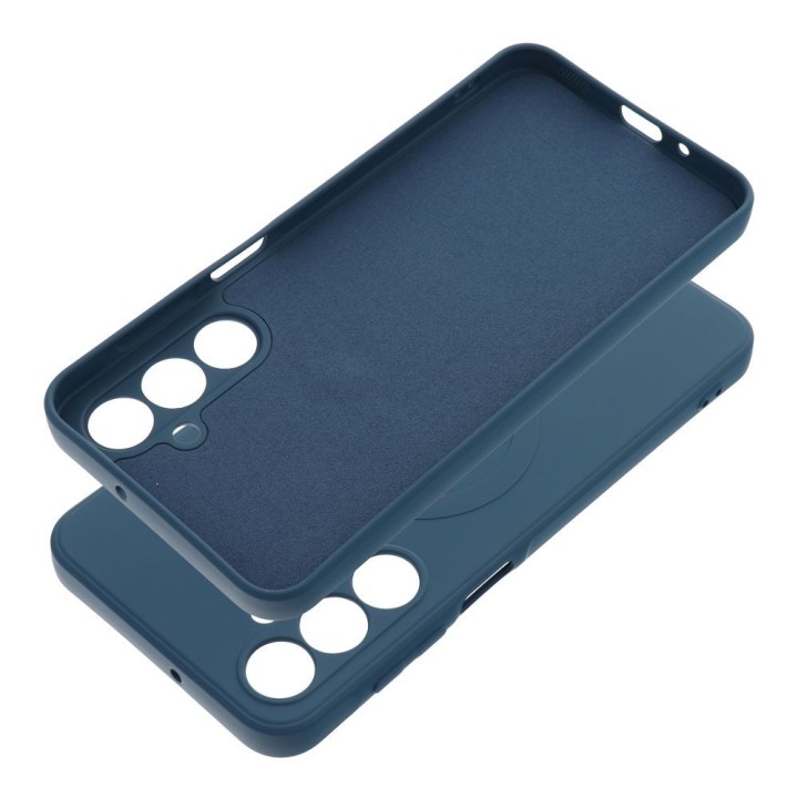 Чехол для Samsung A16 5G / A16 4G Silicone Mag Cover совместимый с MagSafe (camera protection) синий