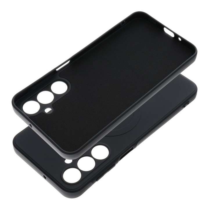 Чохол для Samsung A16 5G / A16 4G Silicone Mag Cover сумісний з MagSafe (camera protection) чорний